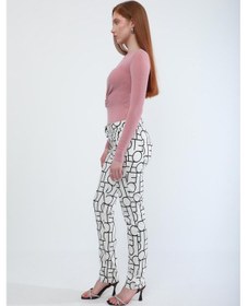 Resim Kadın Likralı Düşük Bel Skinny Fit Jean Pantolon Beyaz 