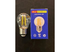 Resim Mikasso 4 Watt E27 Duylu G45 Modeli 470 Lümen 3000 Kelvin Günışığı LED Rustik Ampul 
