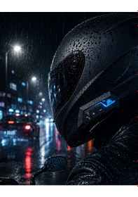 Resim Kablosuz Motosiklet Kask Kulaklığı Bluetooth Mikrofonlu Sürüş Sistemi 