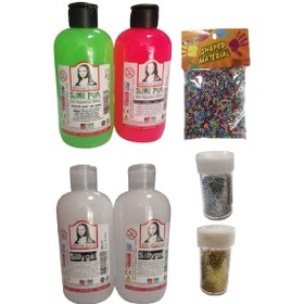 Resim Slime Slaym Yapma Seti 250ml 4 Adet + Toz Sim 2 Adet + Köpük 
