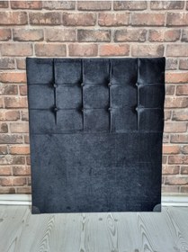 Resim Emba Mobilya Papatya Tek Kişilik Baza Başlığı Kapitoneli Siyah 100 CM 