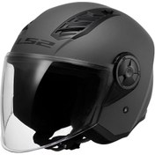 Resim LS2 Airflow 2 Mat Titanium Açık Motosiklet Kaskı 