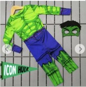 Resim Yeşil Dev Hulk Adam Çocuk Kostümü 11-12 Yaş Yeşil 