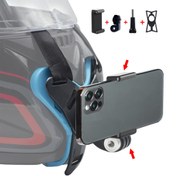 Resim Motosiklet Kask Çene Kayışı Telefon Tutucu GoPro Uyumlu 