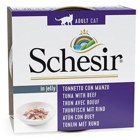 Resim Schesir C141 Jelly Ton Balıklı ve Sığır Etli Jöleli Kedi Konservesi 85 Gr 