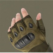 Resim Padalink Erkek Kız Unisex Siyah Yarı Parmakli Kolluklu Bisiklet Motor Outdoor Spor Dövüş Antrenman Darbeye Dayanıklı Solunumlu Koruyucu Eldiven L 