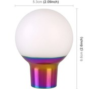 Resim Wondernest Evrensel Araba Küçük Yuvarlak Reçine + Karbon Fiber Vites Topu Beyaz Beyaz 
