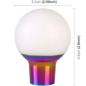 Resim Wondernest Evrensel Araba Küçük Yuvarlak Reçine + Karbon Fiber Vites Topu Beyaz Beyaz 