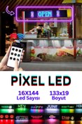 Resim Abbruch 16x144 Araç LED Kayan Yazı Emoji Matrix Panel Kişiselleştirilebilir Telefon App Kontrollü Kumandalı 