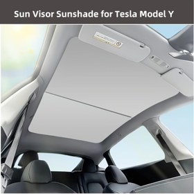 Resim Güneşlik Tavan, Tesla Model Y 2021 2022 2023 için Katlanabilir Cam Güneşlik Isı Yalıtımı Zararlı UV Işınlardan Koruma 