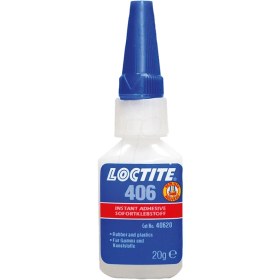 Resim Loctite 406 Hızlı Yapıştırıcı 20 Gr Şeffaf Plastik ve Kauçuk İçin Düşük Viskozite Özelliği 