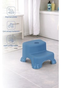 Resim Babyjem Kaydırmaz Bebek Katlı Basamağı İndigo Mavi 