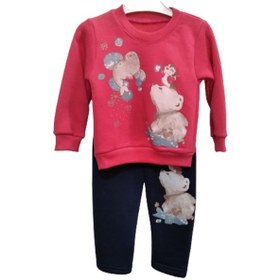 Resim Cebeciticaret Kız Bebek Pembe Alt Üst Takım %100 Pamuklu (479834510) 