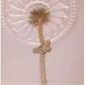 Resim Tekno Trust E27 Jüt Halat Sarkıt, 16-18mm,150cm Boy, Kablolu E27 Duylu,1 Adet 1 Halat Hasır Sarı 