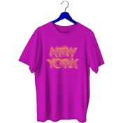 Resim Bluu Newyorklite Sporcu T-Shirt Bisiklet Yaka (528819117) Fuşya 