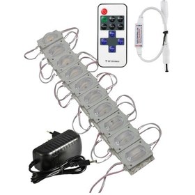 Resim 20 Adet 12 Volt 1.2 Watt Dar Açılı Tek Lensli 3000k Günışığı Led Modül 12a Tek Renk Rf Dimmer 2a Pri 