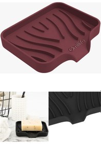 Resim Bordo Silikon Mutfak, Banyo Su Giderli Vantuzlu Esnek Sabunluk Diğer 