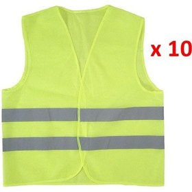 Resim Skm Yelek Reflektörlü Sarı 10 Lu Paket 