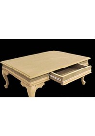 Resim Orta sehpa ASLAN Model Çekmec Pervaz Kayın Torna ayak Masif HAM MDF tabla Kutu sevk El Yapım 