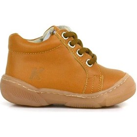 Resim Anatomik Yumuşak Hakiki Deri Fermuarlı Taba Bebek Bot Ayakkabı Taba 