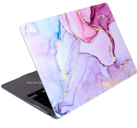 Resim McStorey Macbook Air M1 Kılıf 13 inç A1932 A2179 A2337 Uyumlu Marble15NL Açık Pembe 