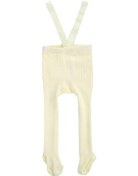 Resim Beyaz Yenidoğan Bebek Askı Genel Külotlu Düz Renk Yüksek Bel Nervürlü Örgü Tayt Bebek İlkbahar Sonbahar Tek Parça Tayt 2-3 Yaş Beyaz 