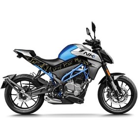 Resim Cfmoto Nk250 Orta Şase Baskılı Şimşek Açık Sarı Stıcker Etiket Modeli 