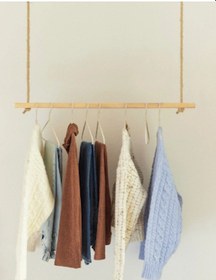 Resim Halat Askılı Portmanto Açık Kahverengi 