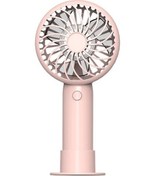 Resim Mini El Tipi Küçük Vantilatör Renkli Vantilatör Taşınabilir Sessiz 1400 Açık Pembe 