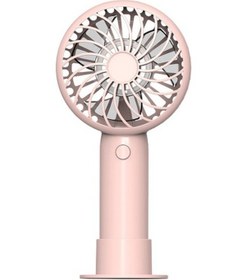 Resim Mini El Tipi Küçük Vantilatör Renkli Vantilatör Taşınabilir Sessiz 1400 Açık Pembe 