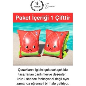 Resim Meyve Desen Güvenli 5-12 Yaş Çocuklar İçin Yüzme Kolluk Deniz Havuz Şişme Kolluğu Yüzücü Hava Odalı 