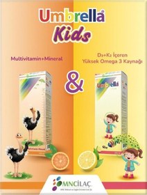 Resim Umbrella Kids Multivitamin 150 Ml + Omega-3 Şurup 150 Ml 