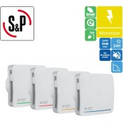 Resim Soler&Palau Ecoair Design S Duvar Tavan Tipi Sessiz 100MM Radyal Fan Banyo Aspiratörü Ortam Havalandırma Fanı Agmair Agm Sp 