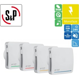 Resim Soler&Palau Ecoair Design S Duvar Tavan Tipi Sessiz 100MM Radyal Fan Banyo Aspiratörü Ortam Havalandırma Fanı Agmair Agm Sp 