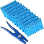 Resim Willowhaven 100 Adet Plastik Kulak Küpesi 001-100 Ve Mengeli - Çiftlik Hayvanları Kimlik Küpesi 