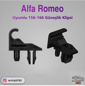 Resim Alfa Romeo 156-166 Uyumlu Güneşlik Klipsi Güneşlik Klipsi 