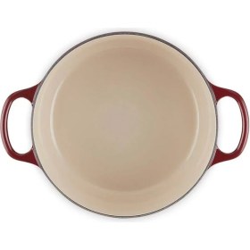 Resim Döküm Demir Yuvarlak Güveç Tenceresi, 28CM, 6,7 L, Ideal Yavaş Pişirme ve Fırınlama Için 