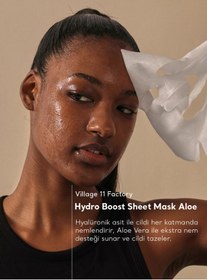 Resim Village 11 Factory Hydro Boost Sheet Mask Hyaluronic Acid 21 Gr - Vegan Hyalüronik Asit Maskesi 