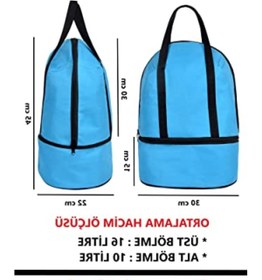 Resim markentegra Isı Yalıtımlı Termos Çanta - 2 Bölmeli Piknik ve Plaj Çantası 