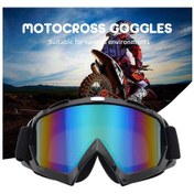 Resim Motosiklet Güneş Gözlüğü Motokros Güvenlik Koruyucu Kask Gözlükleri Rüzgar Geçirmez Şeffaf Mavi Çerçeve 