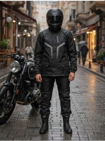 Resim Motosiklet Ve Bisiklet Lüx Yağmurluk Takım Waterproof Oxford Kumaş Astarlı Yağmurluk Takım 