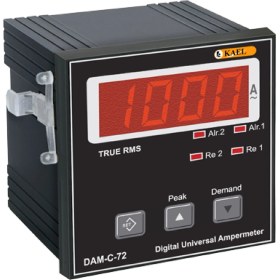 Resim Kael Dam-C-72 ,72X72MM 220VAC KONTAK-1A1K 1-Faz/x5 Ampermetre 