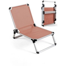 Resim Reyo Katlanır Somon Plaj Sandalyesi Turuncu 