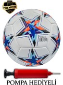 Resim Şampiyonlar Ligi Pompalı Sert Zemin Halı Saha Futbol Topu No:5 Or Mor 
