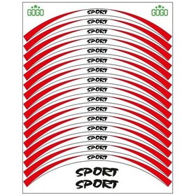 Resim Sevenkardeşler Kırmızı Beyaz Sport Reflektörlü Jant Şeridi 