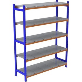 Resim Raf Burada 5 Katlı Depo Rafı - 150-300 Kg Taşıma Kapasiteli Hafif Rack Raf 40x120x250 cm 