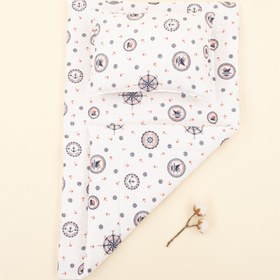 Resim Alt Açma Matı ve Yastık - Çift Taraflı - Mavi Gemi 