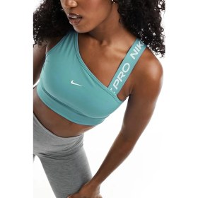 Resim Nike Pro Swoosh Asymmetrical Women's Medium-Support Padded Sports Bra Kadın Antrenman Sporcu Sütyeni Bra Açık Mavi 