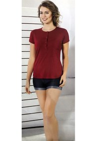 Resim HMD Kadın Şortlu Takım 40027 - Bordo / 2XL 