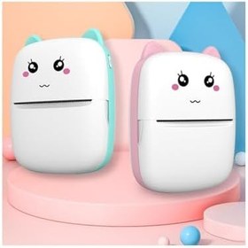 Resim Mini Yazıcı Taşınabilir,Mobil Fotoğraf Yazıcısı,Taşınabilir Mini Fotoğraf Yazıcısı,Kablosuz Fotoğraf Yazıcısı, Termal Yazıcı, Akıllı Telefon Bluetooth Yazıcı (Pembe) 